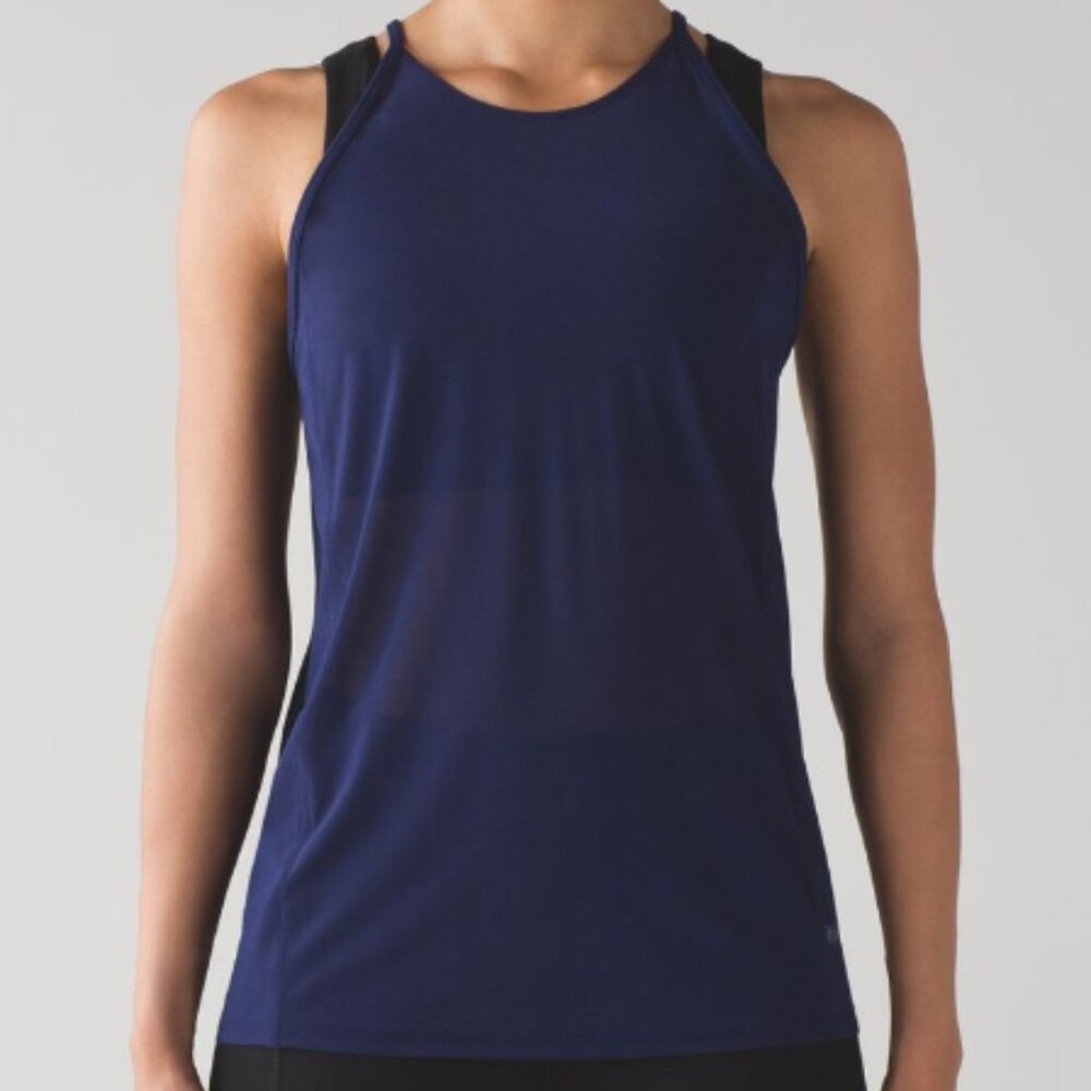 Lululemon Featherlight Singlet Mesh in Hero Blue